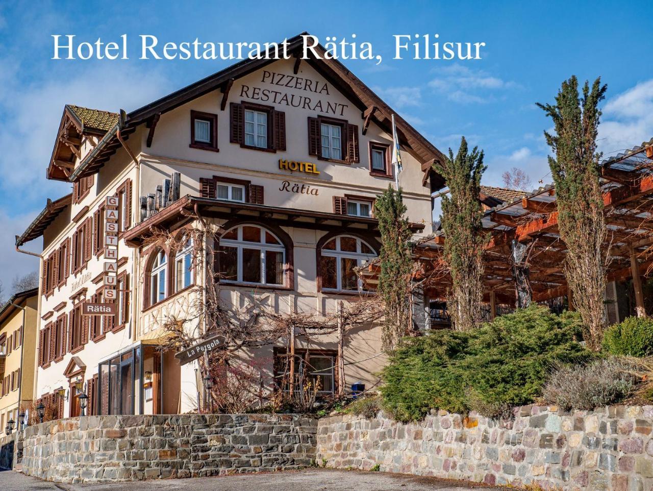 Hotel Restaurant Raetia Filisur Kültér fotó